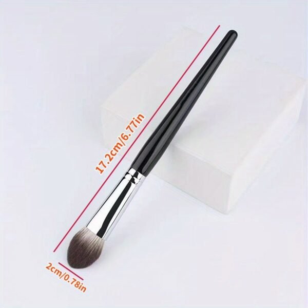 Peach Heart Blush & Powder Brush Set - Hypoallergenic Nylon Bristles, Wooden Handle, Perfect For All Skin Types - Choose 1 Or 3 Pcs