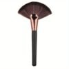 Fan-shaped Powder Finishing Brush - Black and Golden Handle
