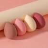 4pcs Makeup    Sponge Blender - Non-Latex, Skin-Friendly, Dual Use for Wet and Dry Foundation Blending