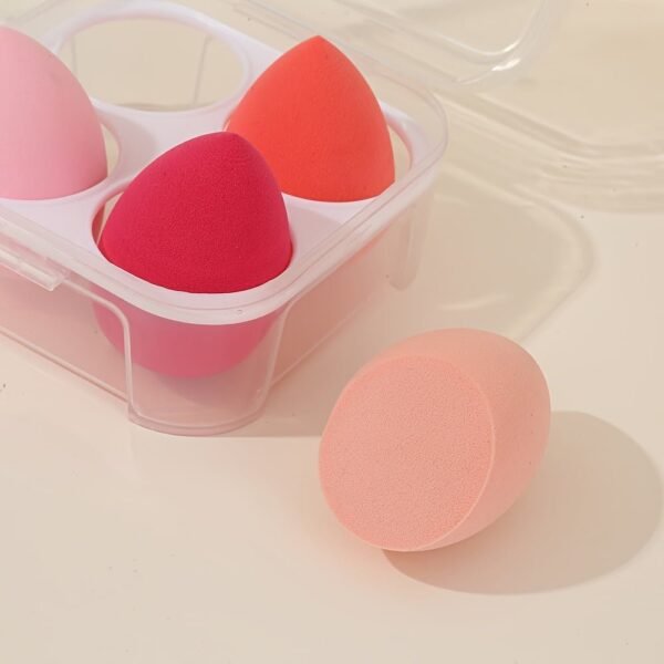 4pcs Makeup Sponges Beauty Blender with Portable Case for Daily Makeup and Travel Use