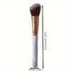 Marble Pattern Makeup Brush - Soft Fiber Bristles, Beveled Blush & Contour Brush