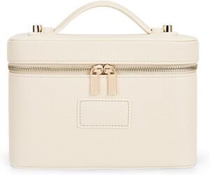 Makeup Bag Vanity Case for Women Leather Cosmetic Bag Travel Toiletry Bags Portable Makeup Organizer Case