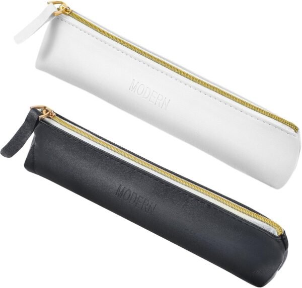 2pcs Small Leather Pouch Mini Cosmetic Bag with Zipper