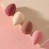 4pcs Makeup    Sponge Blender - Non-Latex, Skin-Friendly, Dual Use for Wet and Dry Foundation Blending
