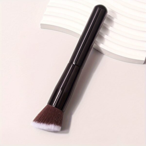 Black Angled Contour Brush - Soft Bristles for Blush, Powder, and Multifunctional Makeup
