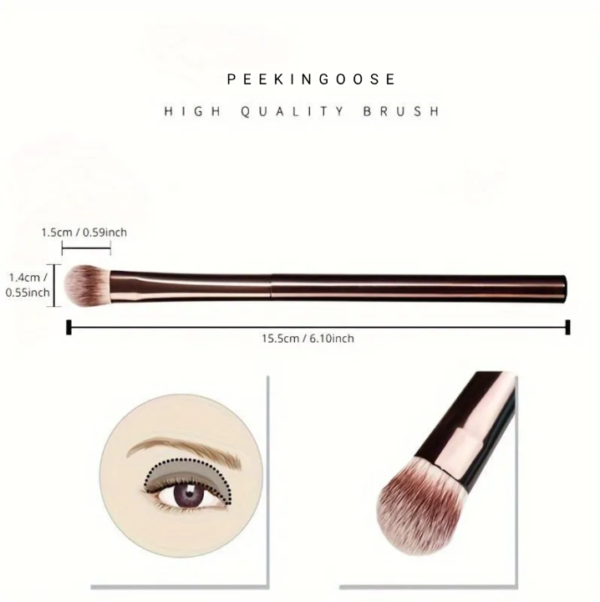 Precision Eyeshadow Brush - Soft Bristles, Metal Handle