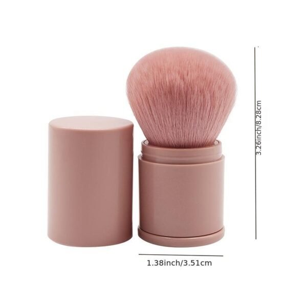 Retractable Powder Blush Brush - Portable, Soft Bristles, Travel Size