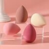4pcs Makeup    Sponge Blender - Non-Latex, Skin-Friendly, Dual Use for Wet and Dry Foundation Blending