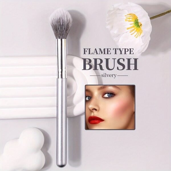 Premium Nylon Bristle Highlighter Brush: Natural and Sheer Finish