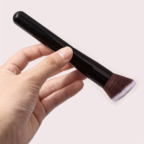 Black Angled Contour Brush - Soft Bristles for Blush, Powder, and Multifunctional Makeup