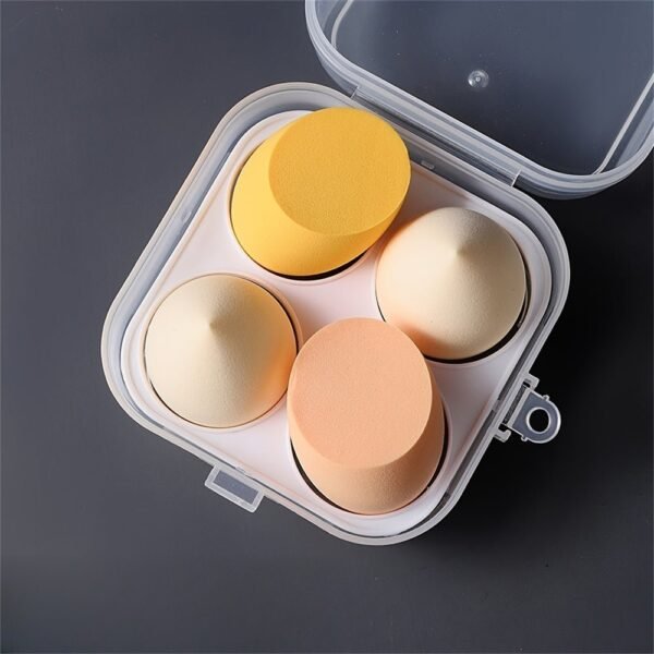 4PCS Premium Makeup Sponge Set - Bouncy Beauty Blender, Soft for Wet & Dry Use